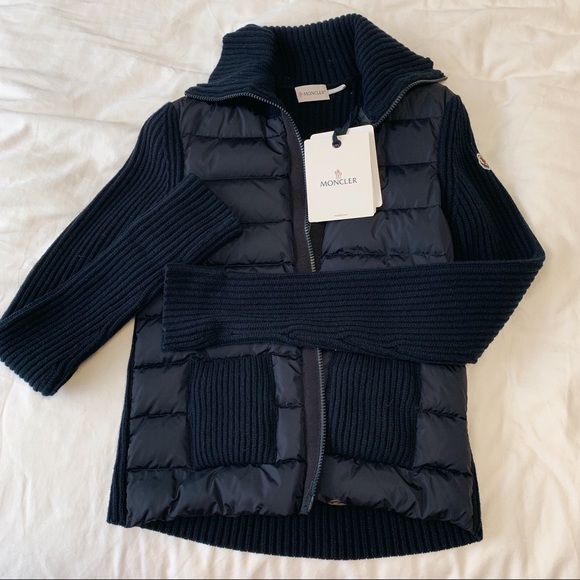 moncler puffer cardigan